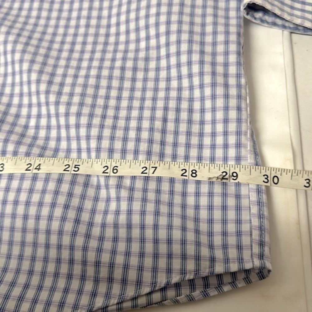 Izod all over stretch‎ big fit mens button down long sleeve shirt 18.5 34/35 - Picture 7 of 8